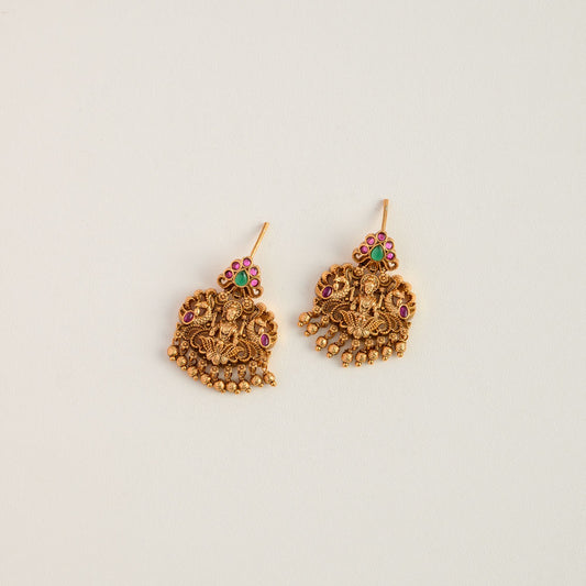 Peacock lakshmi earring