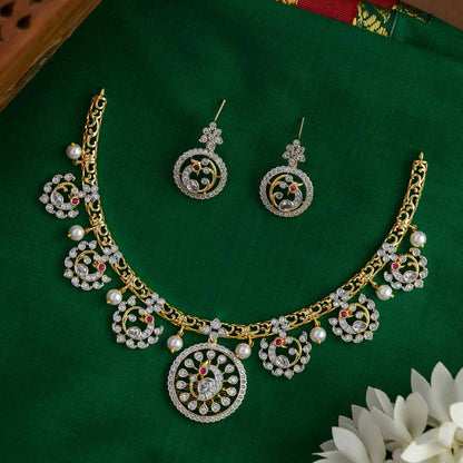 White Peacock Neckpiece