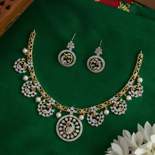 White Peacock Neckpiece