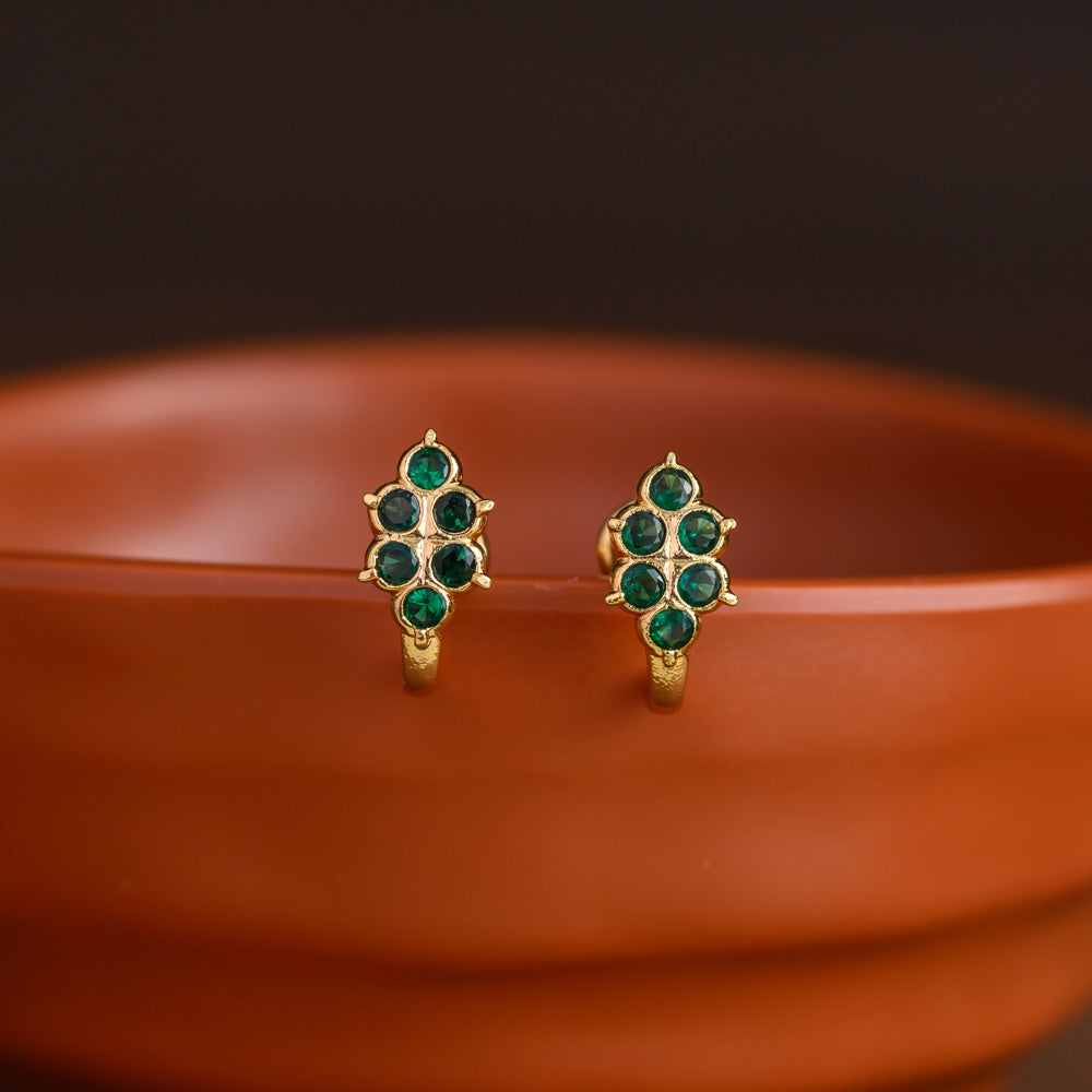 Impon Earstud - Emerald green