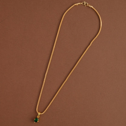 Gold inspired chain  - green