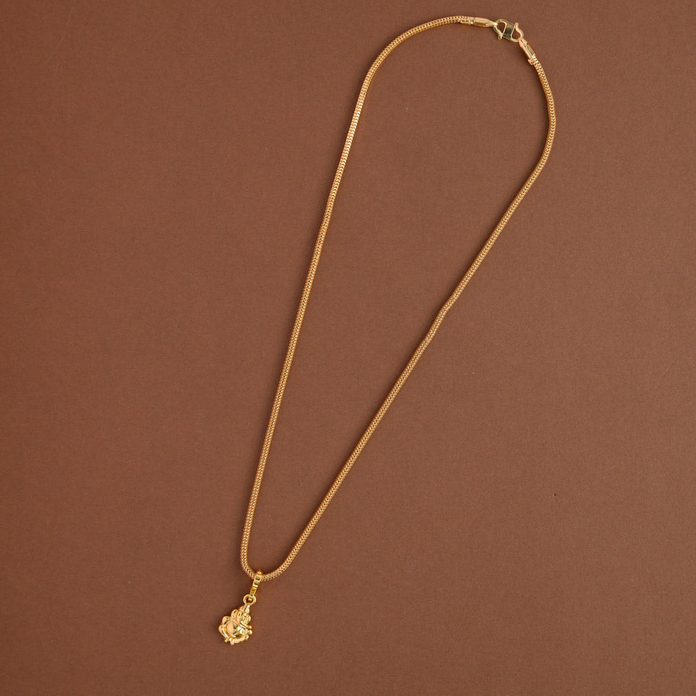 Gold inspired chain  - Ganesha neckpiece