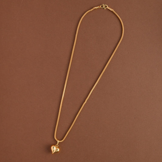 Gold inspired chain  - Heart dollar neckpiece