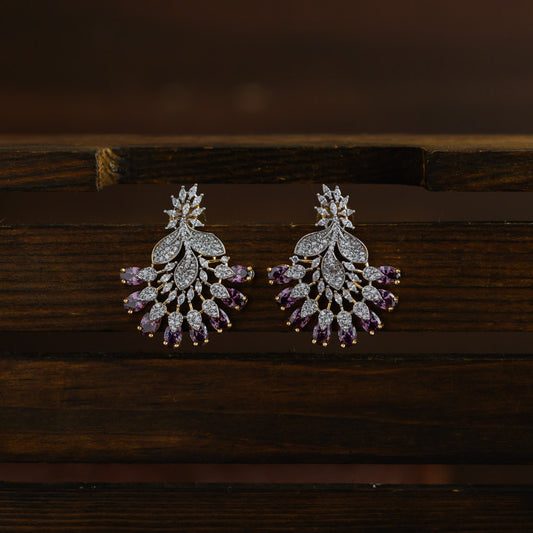 Diamond inspired statement earring