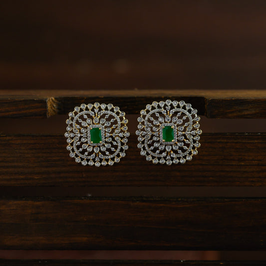 Diamond inspired statement earstud  - Malli