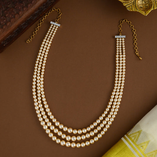Layered pearl haaram