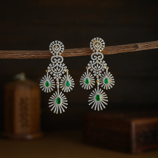 Diamond inspired statement earring