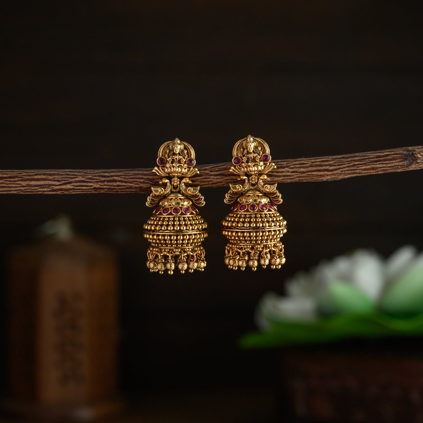 Lakshmi peacock jhumkas