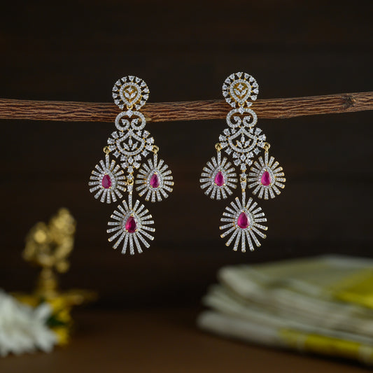 Diamond inspired statement earring