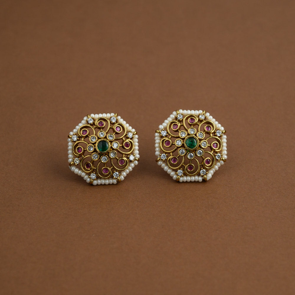 Kamatchi Earstud - Mehandi finish