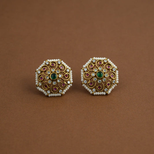 Kamatchi Earstud - Mehandi finish