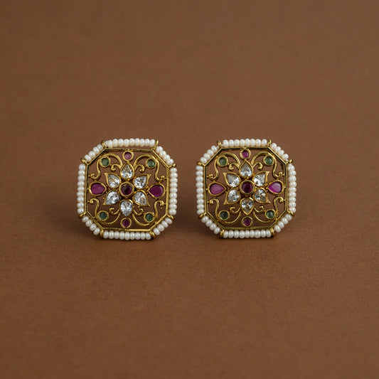 Kamatchi Earstud - Mehandi finish