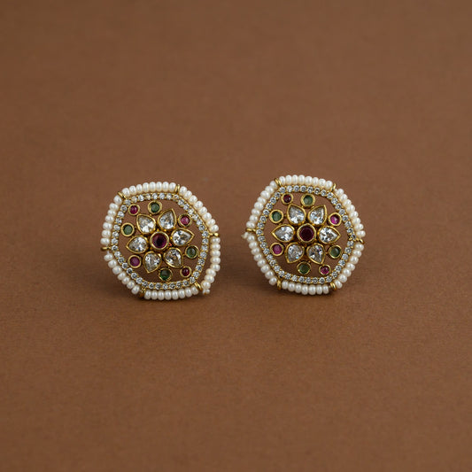 Kamatchi Earstud - Mehandi finish