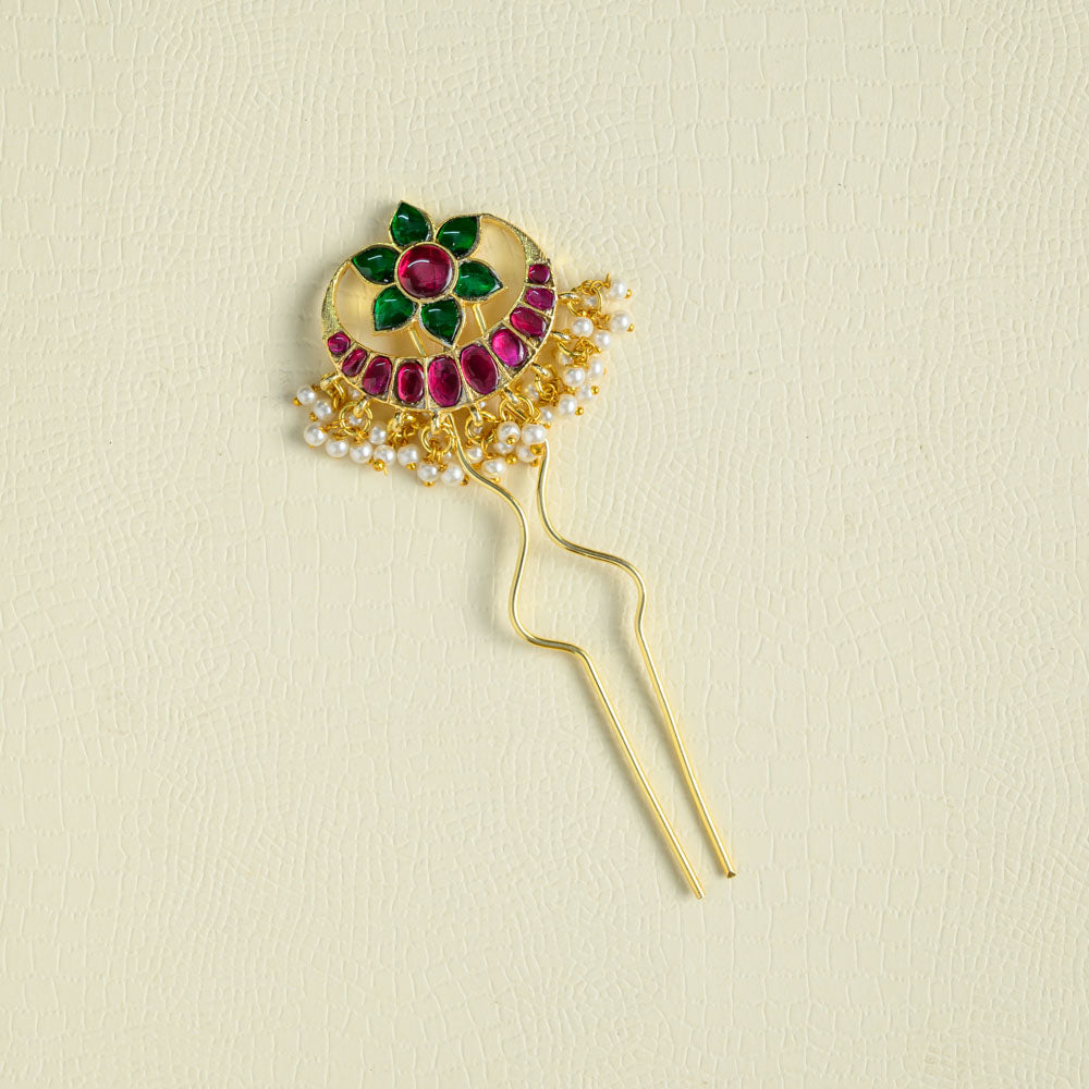 Jadau hair pin