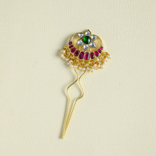 Jadau hair pin
