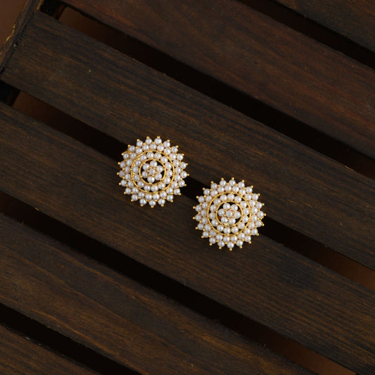 Impon floral earstud - kanakam