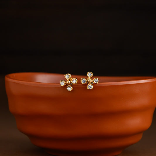 Impon floral earstud