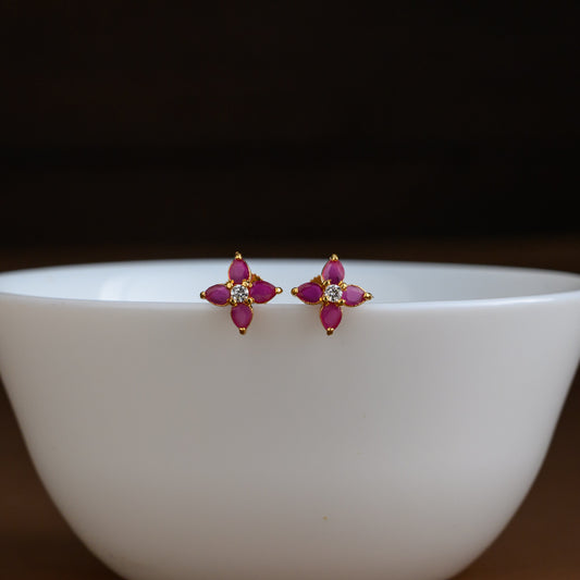 Impon earstud - ruby