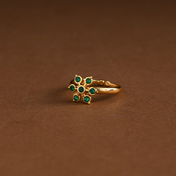 Impon adjustable ring - green