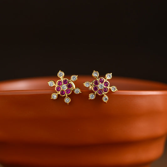 Impon floral earstud