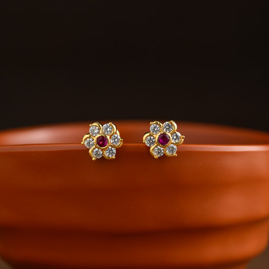 Impon floral earstud