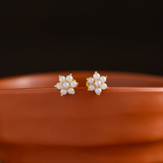 Impon floral earstud - kanakam