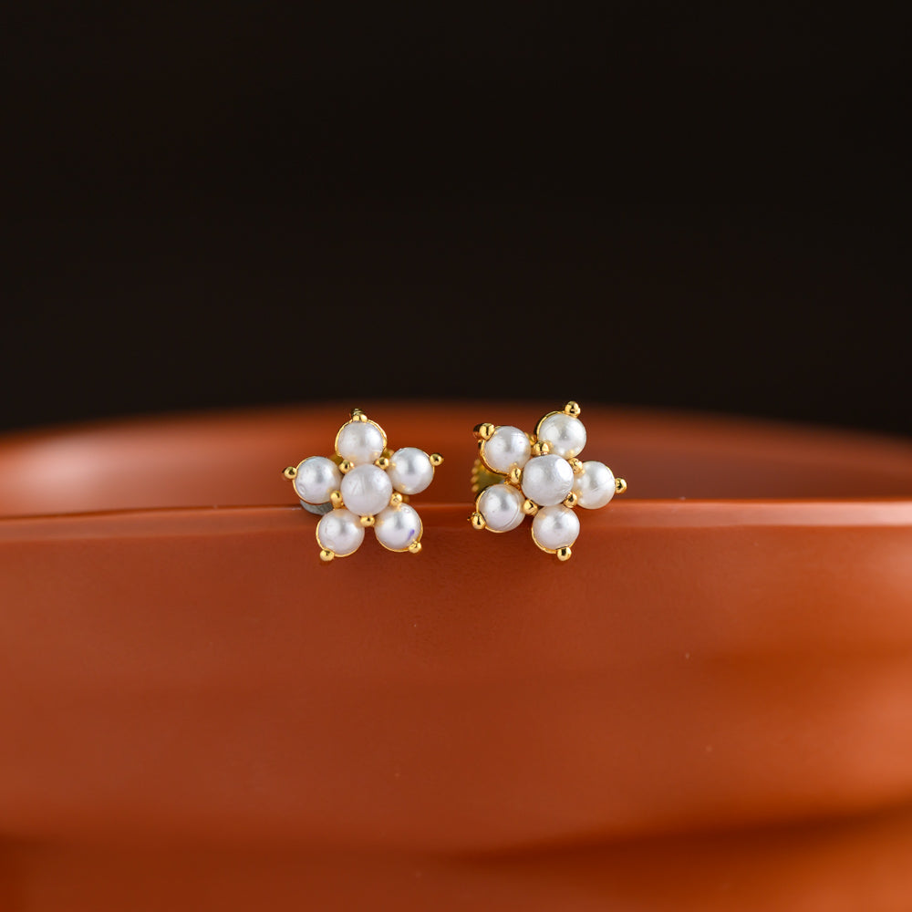 Impon floral earstud - kanakam