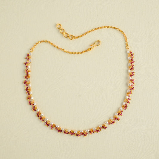 Rice pearl neckpiece - kanakam