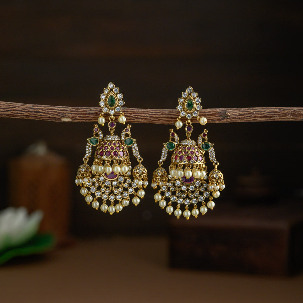 Peacock jhumkas