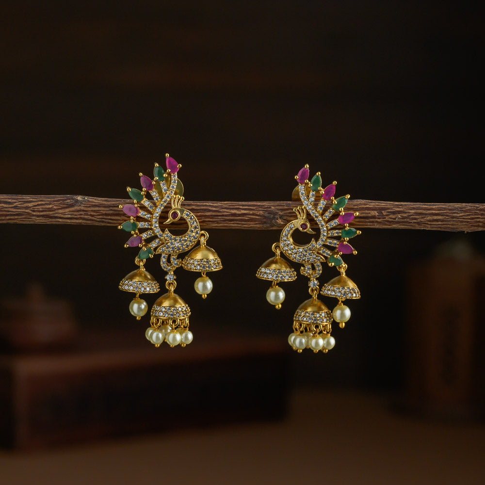 Peacock earring