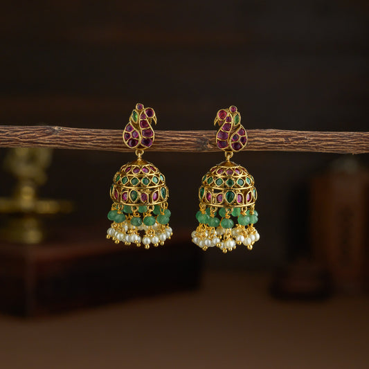 Peacock Jhumkas