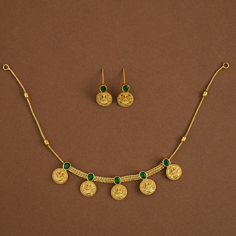 Lakshmi coin attigai - green