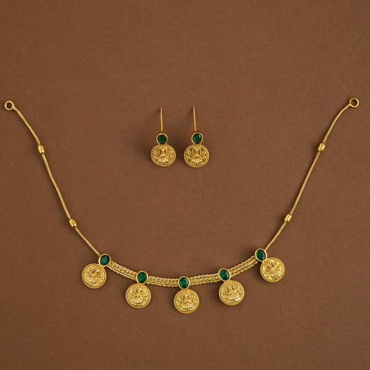 Lakshmi coin attigai - green