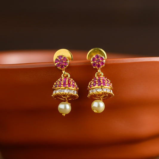 Baby Jhumkas - ruby