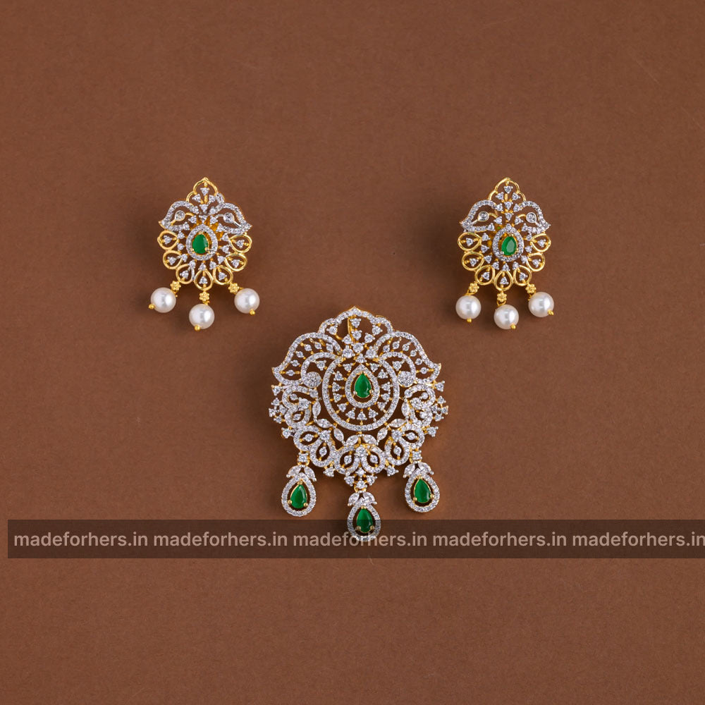 Diamond replica Gj pendent set
