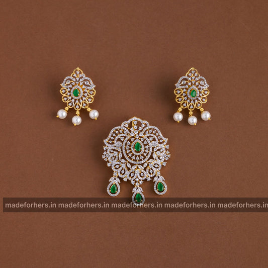 Diamond replica Gj pendent set