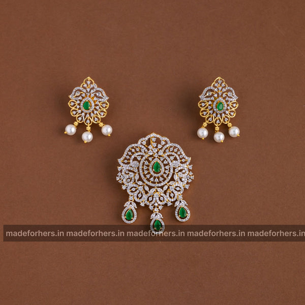Diamond replica Gj pendent set