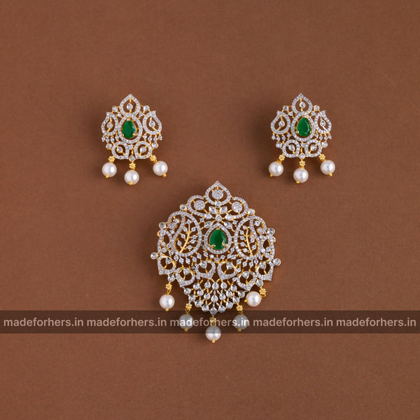 Diamond replica Gj pendent set