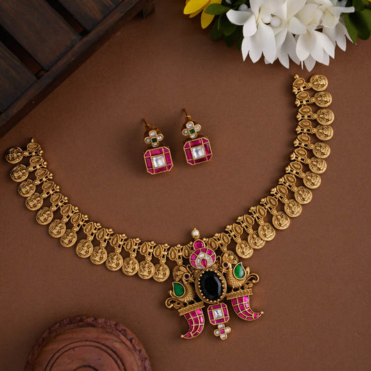 Jadau -Lakshmi coin neckpiece