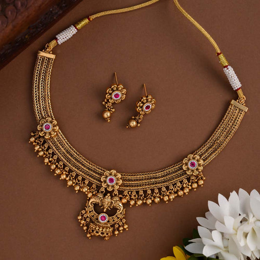 Jadau Ganesha Neckpiece set