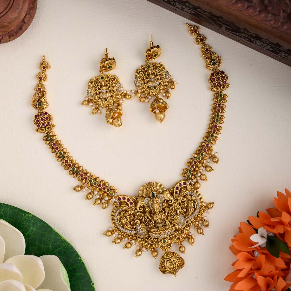 Nagasi Temple Designer Mid Length Neckpiece