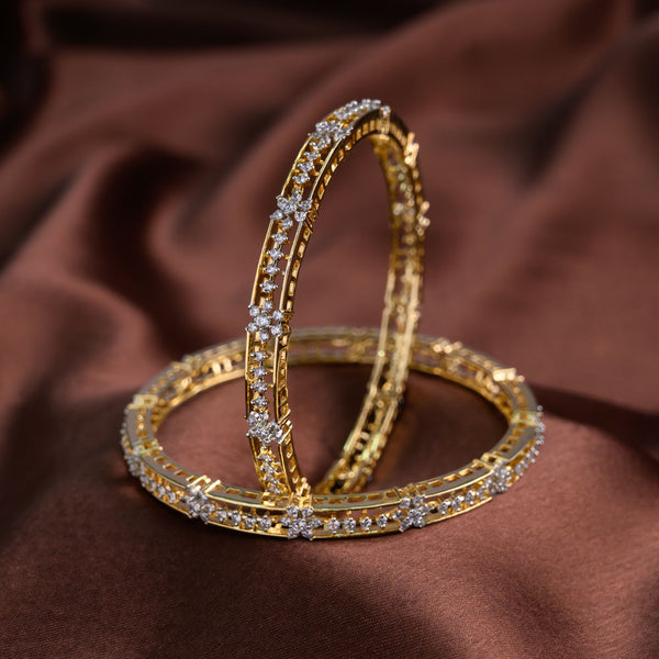 Diamond  Replica floral bangles - Kriti