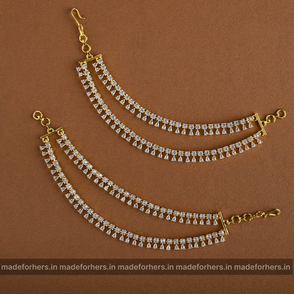 Dimaond Inspired Floral Earchain