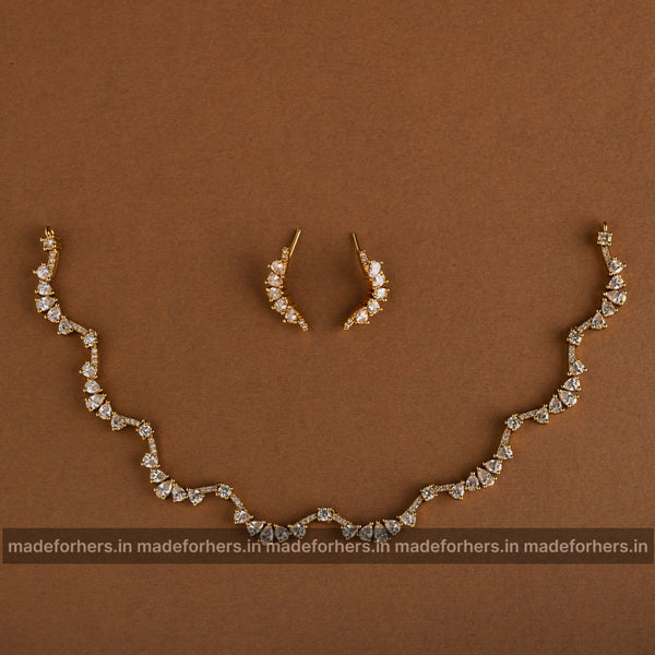 Champagne gold stone -neckpiece