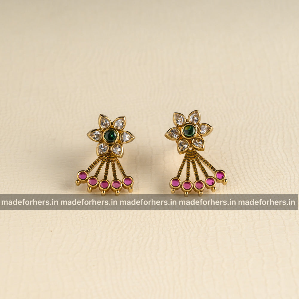 Detachable floral earstud