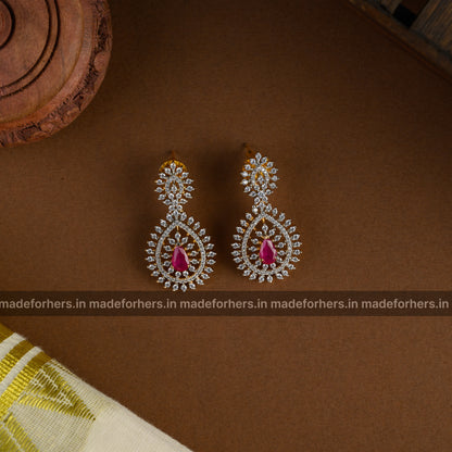 Swaros drop neckpiece - ruby