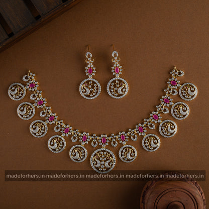 Peacock bottumala neckpiece