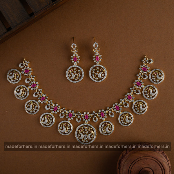 Peacock bottumala neckpiece
