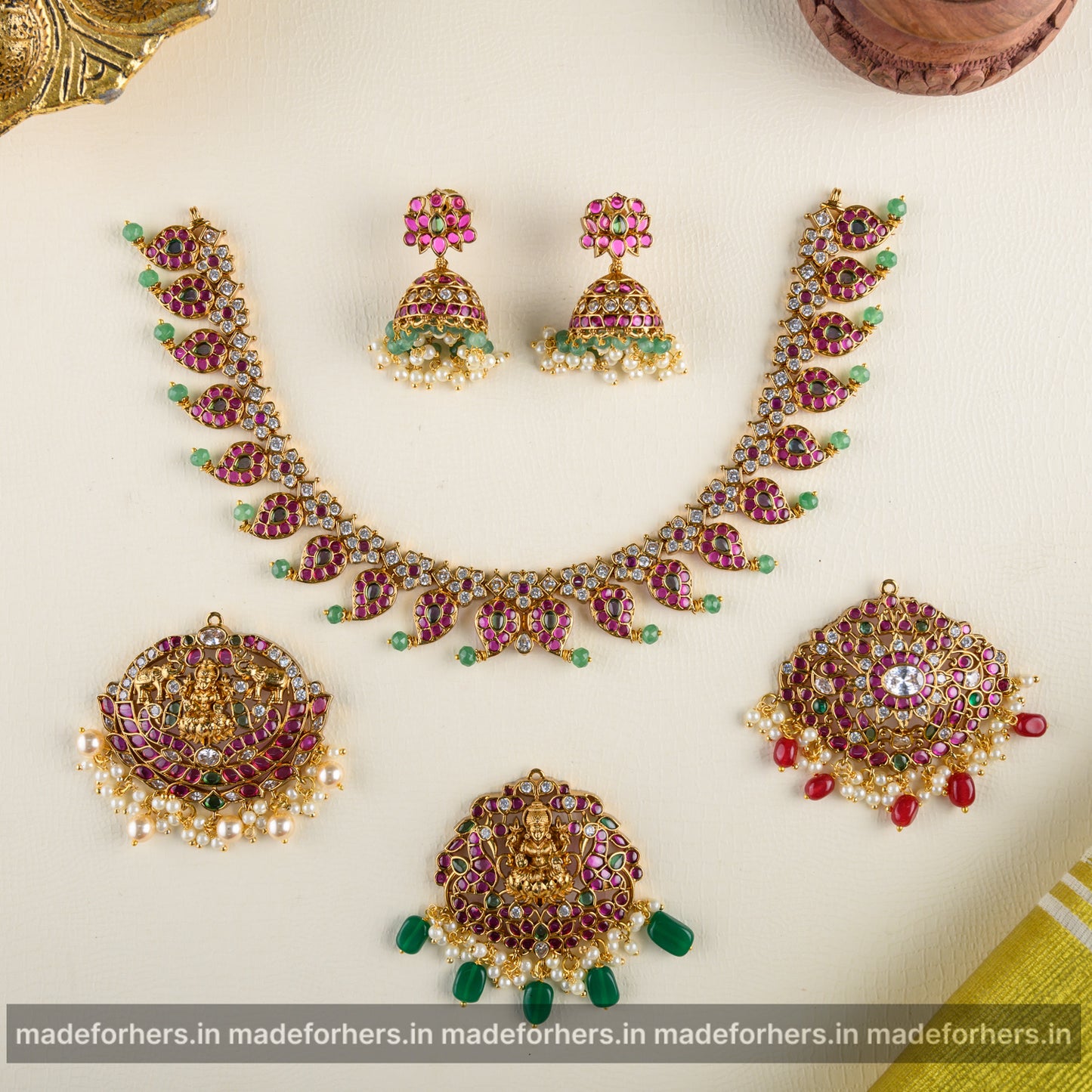 Nagasi Temple Neckpiece-Pendant Removable