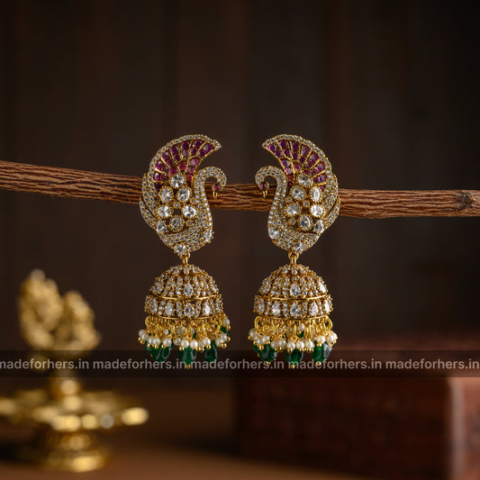 Peacock statement  jhumkas